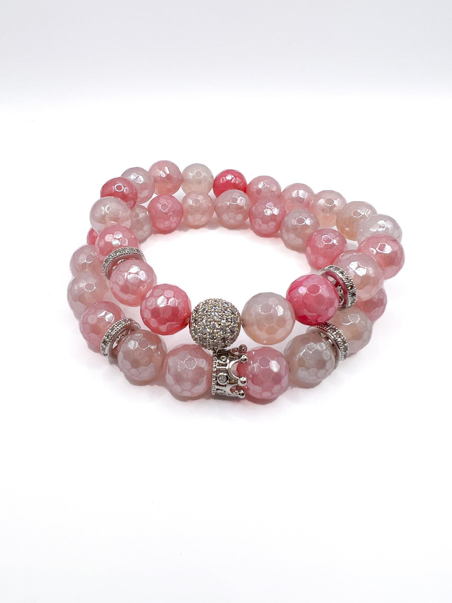 Candy Bracelet Pre Order: Pink Mixed Stones