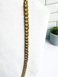 Cuban Link 18K Gold Plated Stainless Steel Necklace - 23” -Unisex