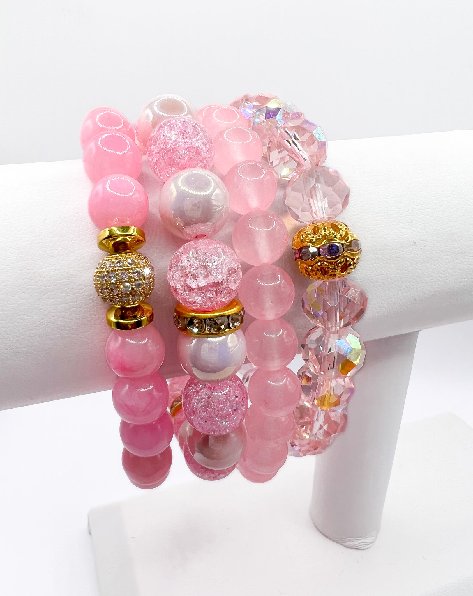 Ragazza Studio Pink Bracelet and Charm Set (6-Piece) in 925