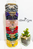 Yellow Jade Beaded Stacked Bracelet Set