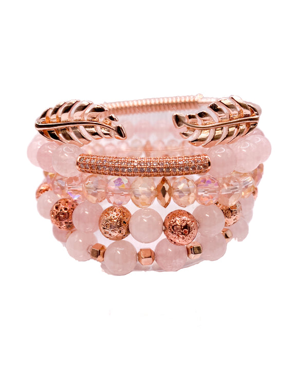 Royal Crown Bracelet Set (Rose Gold) - QUISENZ